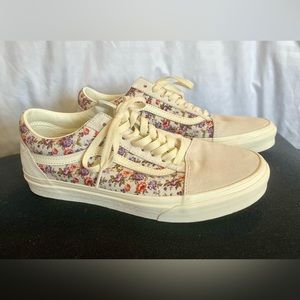 Vans ditzy floral skate sneakers off white womens 10